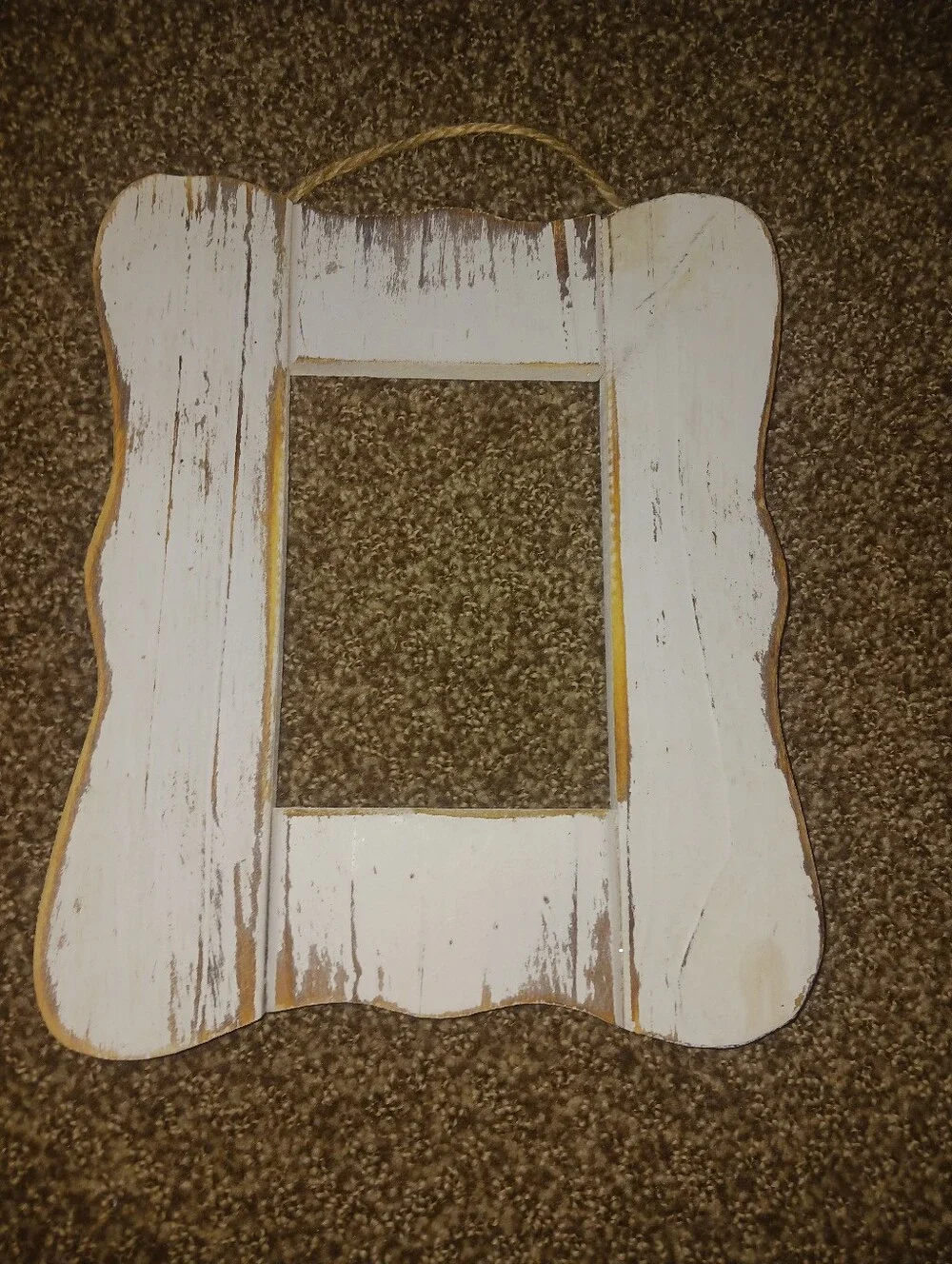 Rustic White Distressed Wood Photo Frame - Home Accents